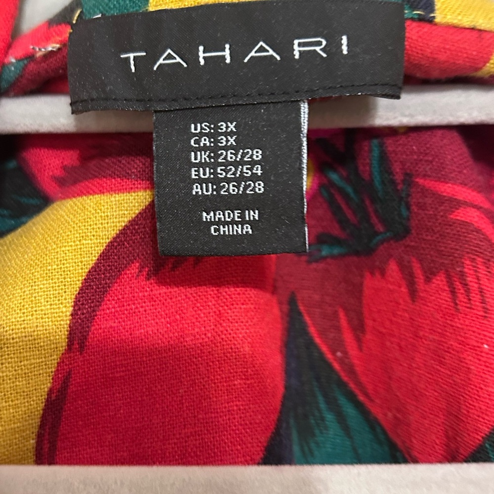 Tahari Vibrant Floral Jean Jacket - Picture 3 of 4